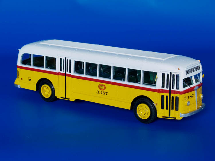 1945 white 798 (los angeles motor coach 3351-3387 series). SPTC243.12 Model 1 48
